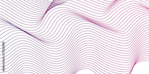 Abstract blend wave lines and technology background. Background lines wave abstract stripe design. White background, mesh abstract, vector gradient line soft blend. 