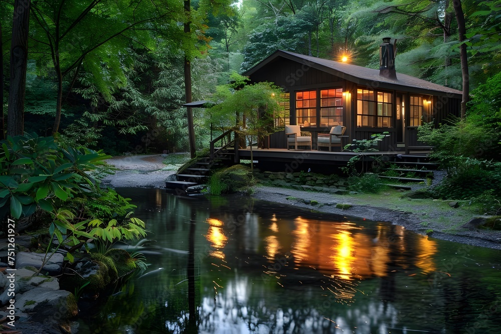 Obraz premium Secret Grove Garden Hidden Haven of Peace and Tranquility