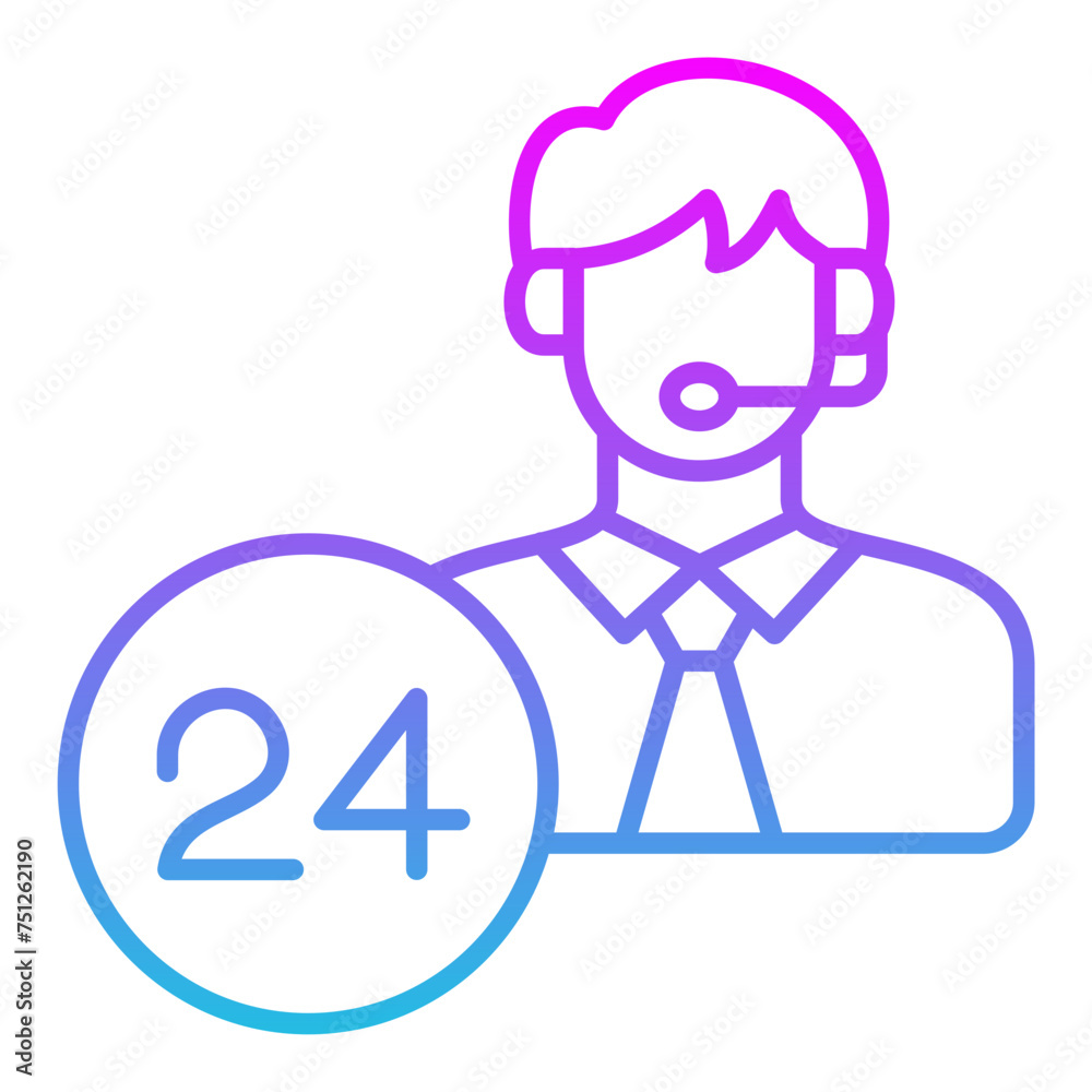 24 Hours Support Icon 24 Hours Support Icon