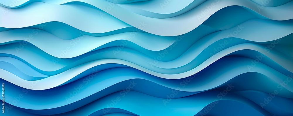 abstract background paper waves in blue color abstract background paper waves in blue color