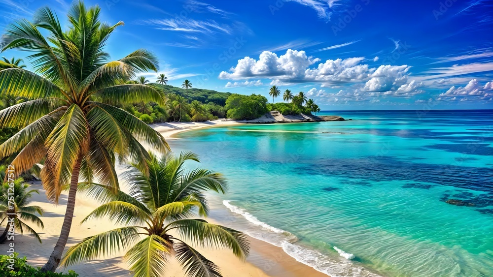 set of beautiful tropical beach with palm trees, thailand, travel and vacation concept collage of pictures of the beach and sea abstract background with waves and sea.