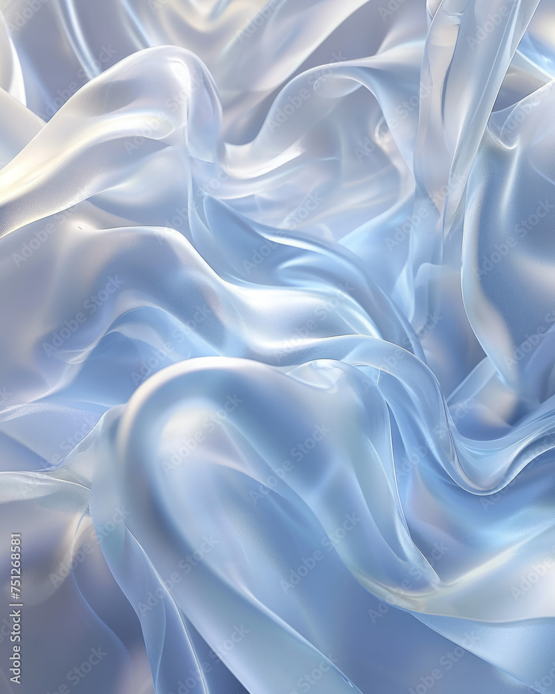 Close up view of abstract air swirls flowing fabric Close up view of abstract air swirls flowing fabric