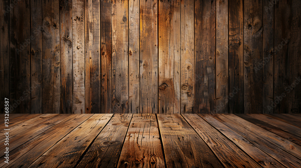 full screen view of retro, worn, cozy wooden planks from a perfect frontal view full screen view of retro, worn, cozy wooden planks from a perfect frontal view