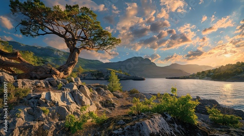 The awe-inspiring and tranquil morning or evening panoramas are perfect for inspiring relaxation and easing stress through ecotourism or as natural wallpaper images.