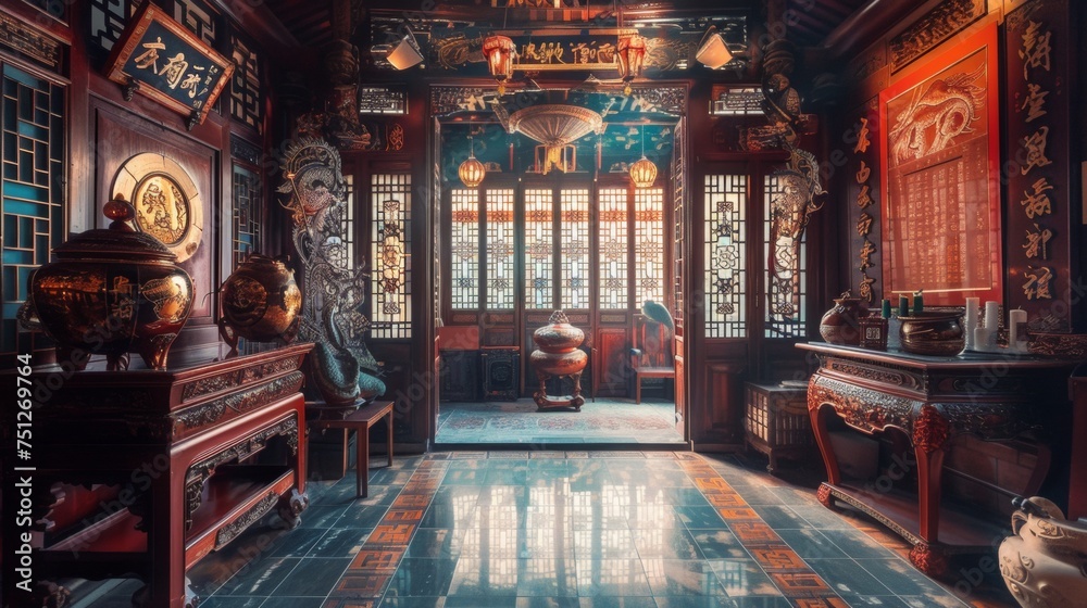 Obraz premium a room in Chinese style