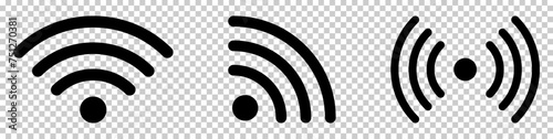 Wi-fi icons set. Design can use for web and mobile app. Vector illustration isolated on transparent background