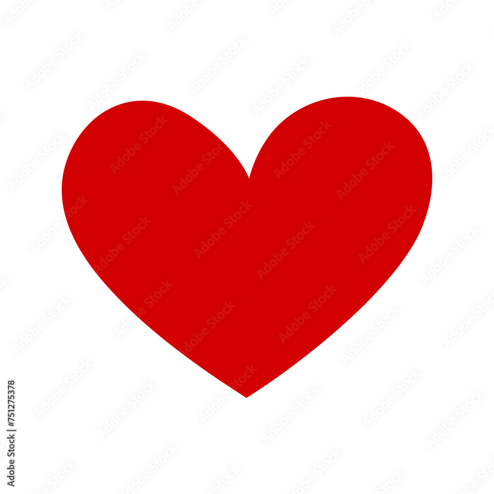 Red heart icon. Symbol of love and Valentine's Day.