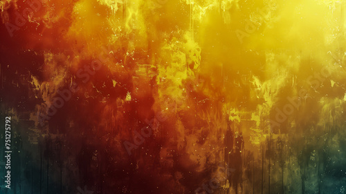 abstract background with yellow and red flames