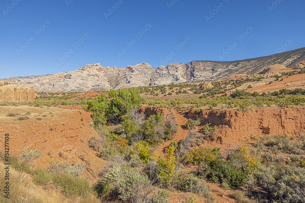Red canyons near Turtle Rock next to Cub Creek Road in the Dinosaur National Monument