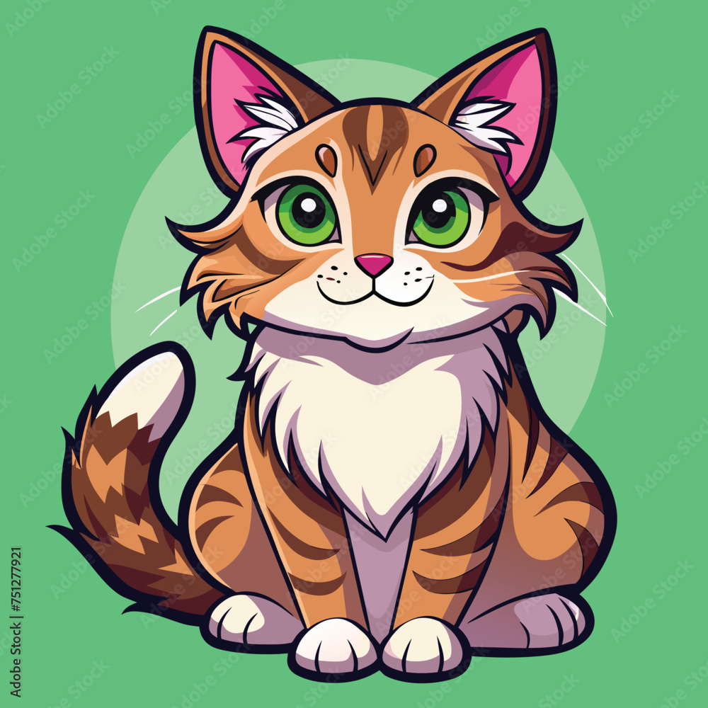 Fototapeta premium Illustration of a cat