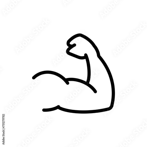 Arm line icon. High quality outline symbol for web design or mobile app. Thin line sign for design logo. Black outline pictogram on white background