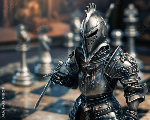 In the realm of chess alloy knights represent the pinnacle of strategy and artistry on the board photo
