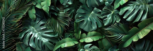 Hand-drawn vintage 3D illustration of exotic foliage  perfect for creating a luxurious tropical ambiance