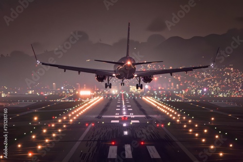 A serene view of a passenger plane soaring through the clouds