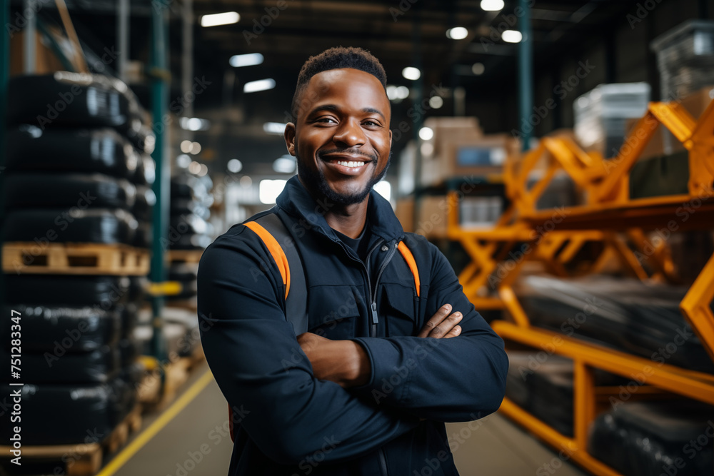 Smiling afro american man at work in a factory. Worker recruitment. Job offer. Work in industry. Jobs in a factory. Factory in Europe. African man. Black man.
Smiling afro american man at work in a factory. Worker recruitment. Job offer. Work in industry. Jobs in a factory. Factory in Europe. African man. Black man.