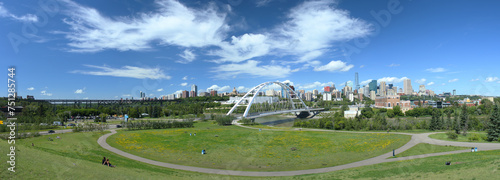 Panoramic summer cityscape of Edmonton, Alberta, Canada.	