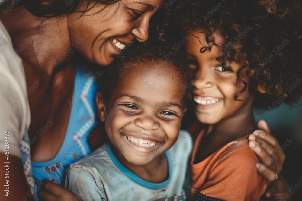 Mother's Embrace: A Portrait of Unconditional Love