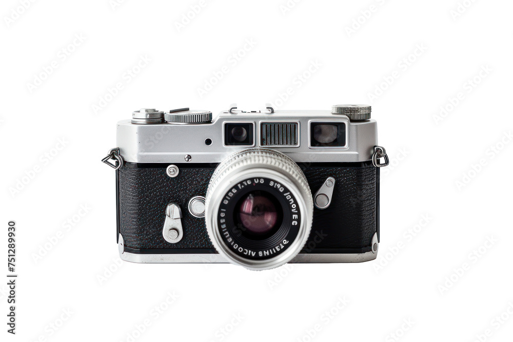 simple and minimal 90s vintage camera on transparency background PNG
