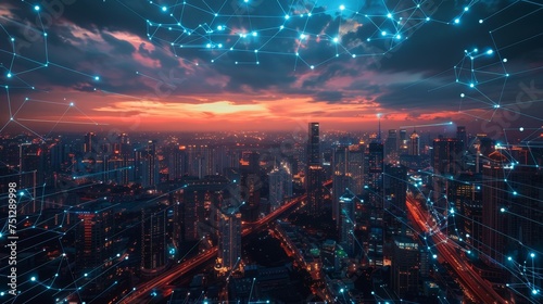 A dynamic business landscape where IoT connectivity transforms financial services and technological advancements