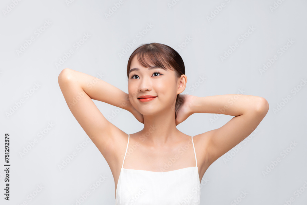 Woman's armpit isolated on white background Woman's armpit isolated on white background