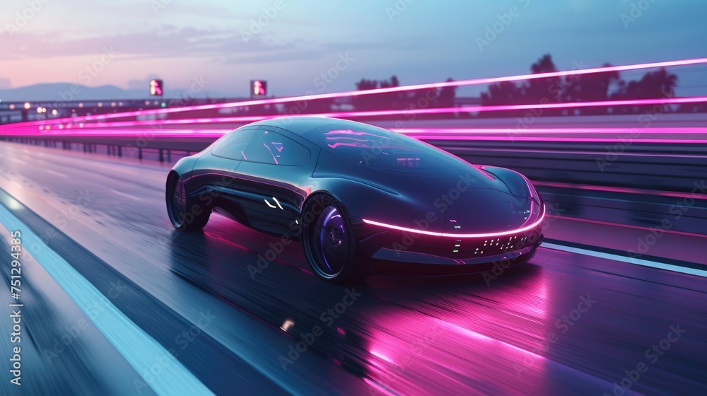 Futuristic electric car