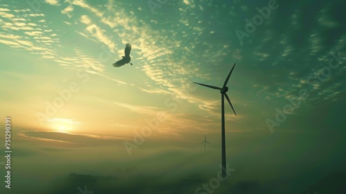 renewable energies turbines generating electricity