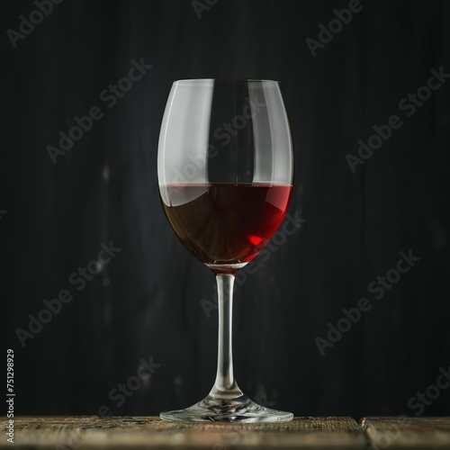 Red wine glass isolated