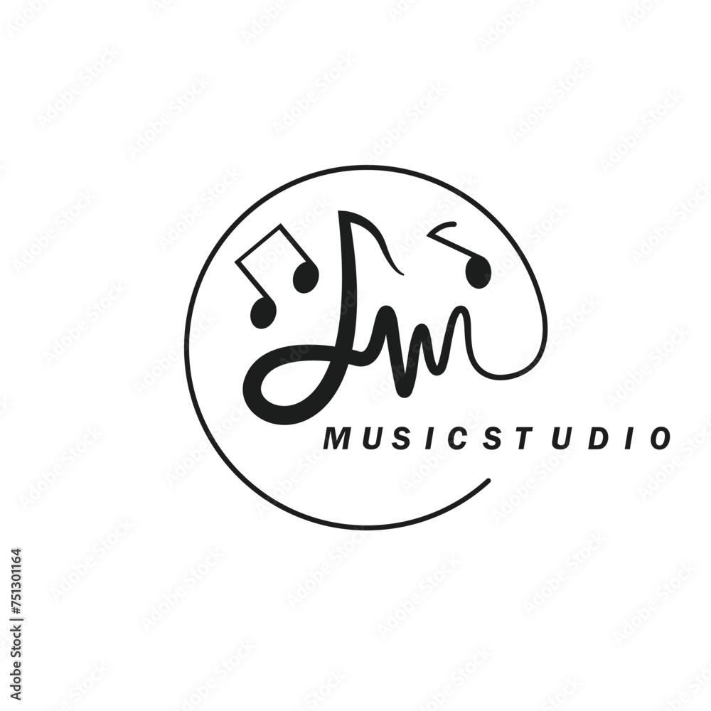 Obraz premium quaver music note icon vector element concept design