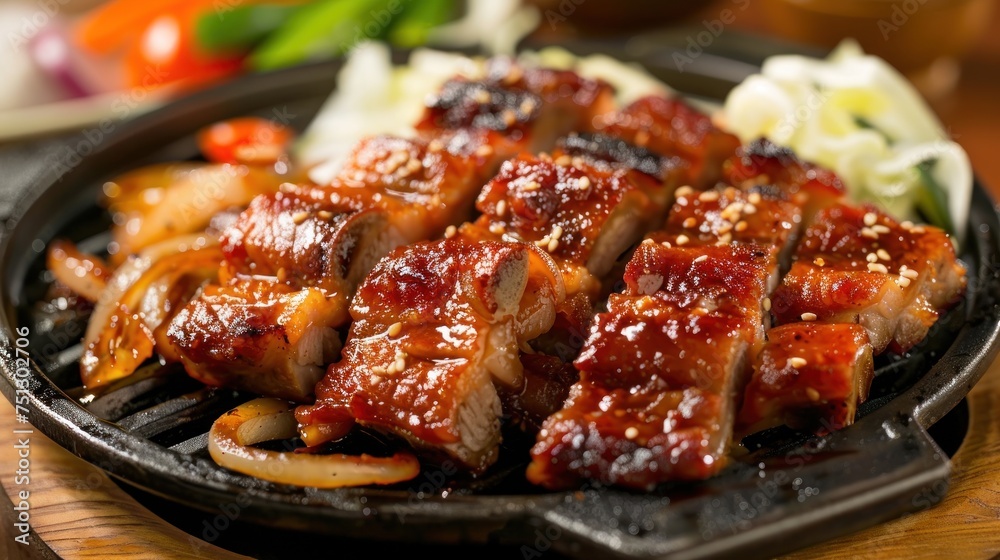 Korean food, grilled pork belly Korean food, grilled pork belly