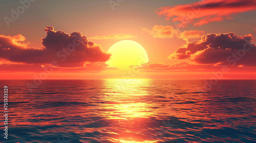 Beautiful sunset and great sun © Hassan