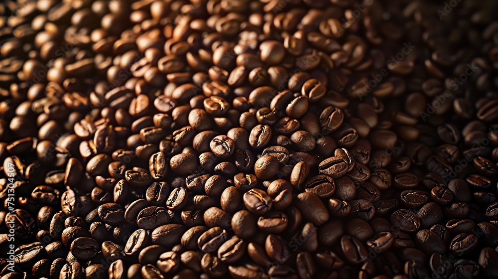 Realistic coffee beans background design