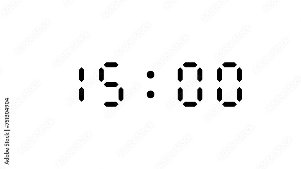 20 second countdown digital timer on white background 20 second countdown digital timer on white background
