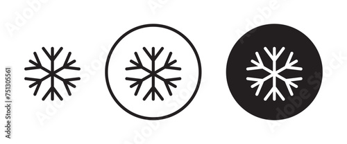 Ice Crystal Vector Icon Set. Frost Pattern vector symbol for UI design.