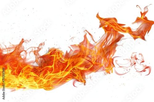 Fire design element isolated on white background Generative Ai 