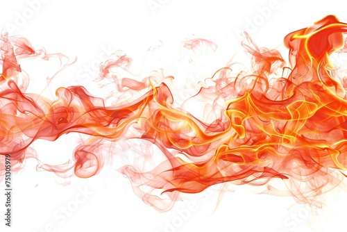 Fire design element isolated on white background Generative Ai 