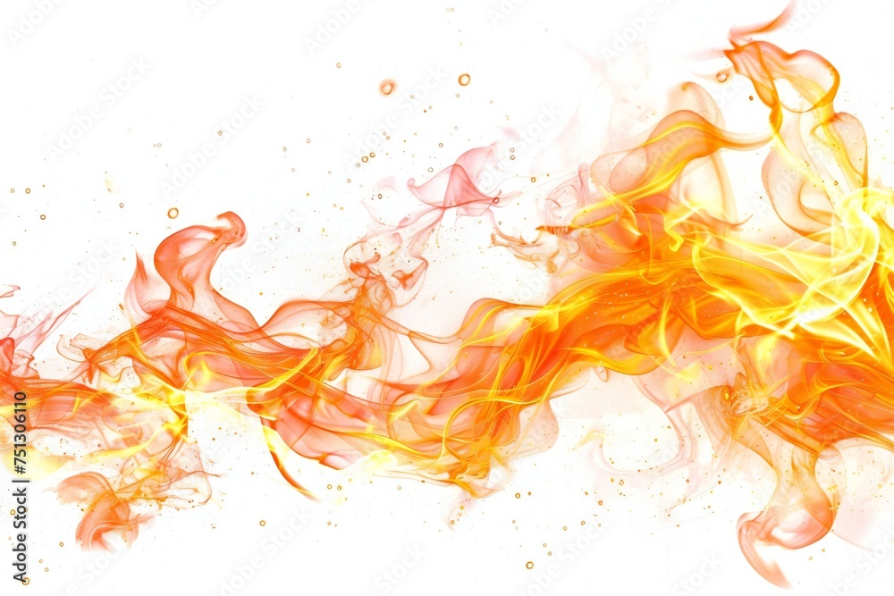 Fire design element isolated on white background Generative Ai Fire design element isolated on white background Generative Ai