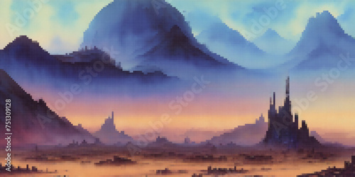 Surreal mountain landscape....