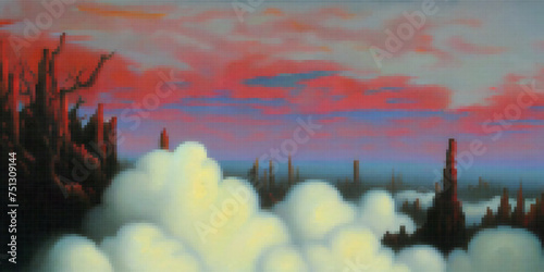 Nature landscape. Vector pi...