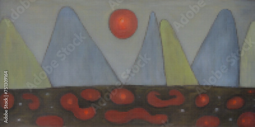 Abstract landscape. Vector ...