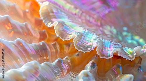 Close up background of Mother of pearl sea shell © Hassan