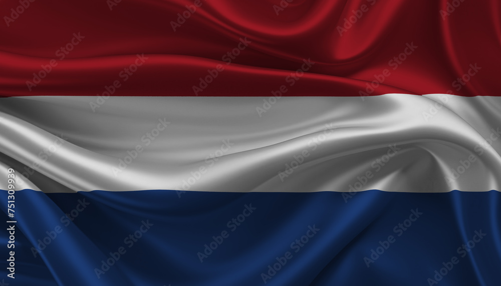 Bright and Wavy Netherlands Flag Background Bright and Wavy Netherlands Flag Background