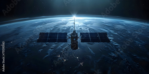 earth in the sky, A satellite a sentinel orbiting earth capturing its beauty and secrets, 
