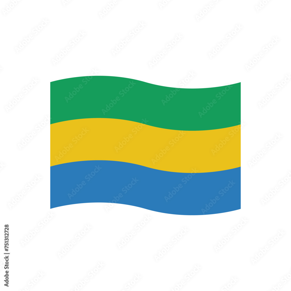 Obraz premium gabon flag icon vector