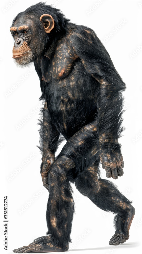 Chimpanzee in front of a white background. 3d rendering Chimpanzee in front of a white background. 3d rendering