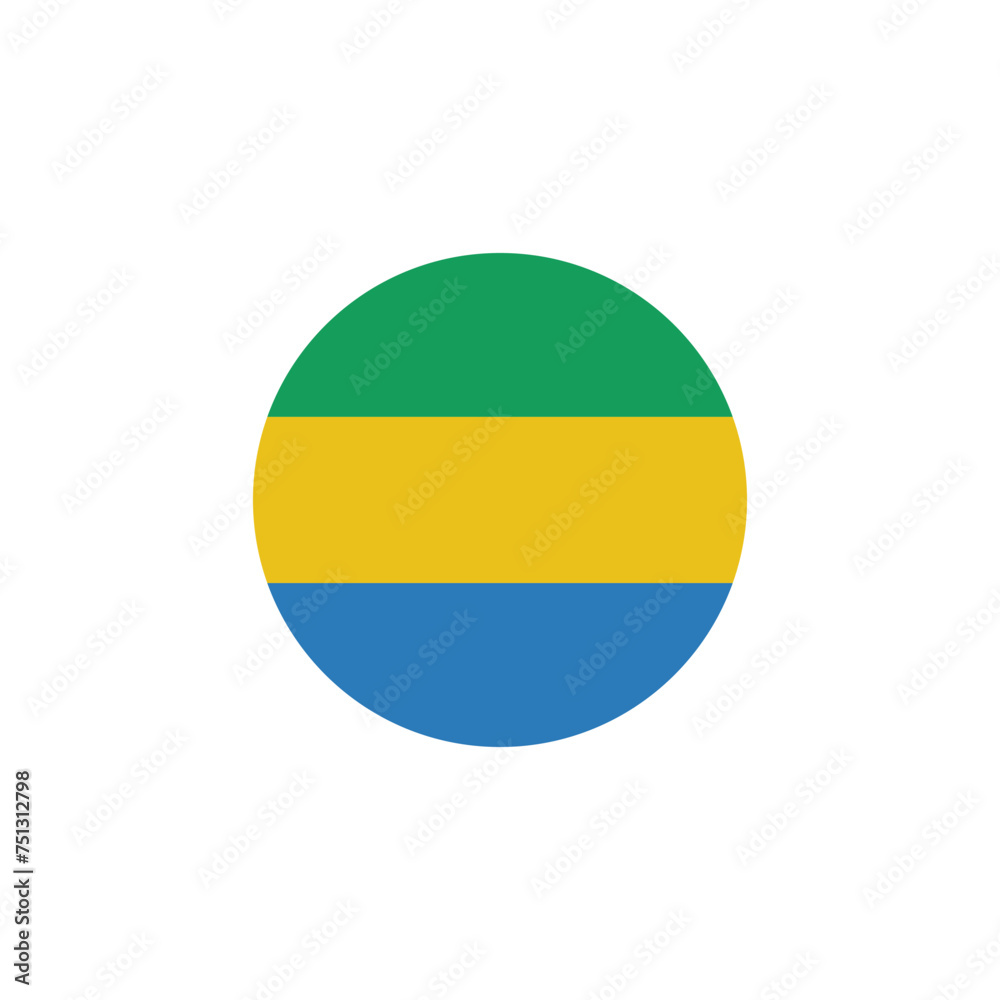 gabon flag icon vector