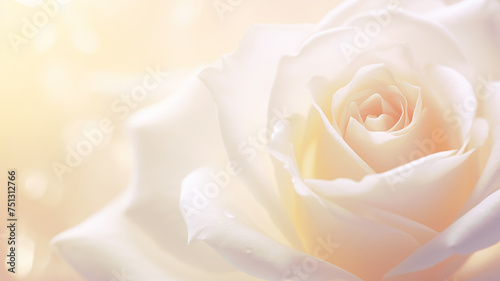 white delicate rose flower close-up  soft pastel abstract delicate feminine background