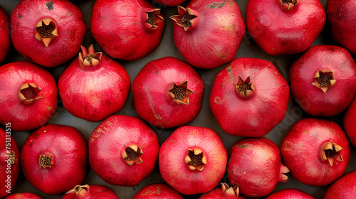Many pomegranate background . generative ai