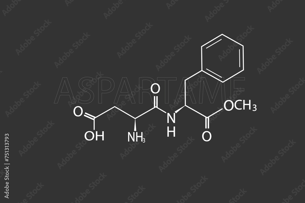 aspartame molecular skeletal chemical formula