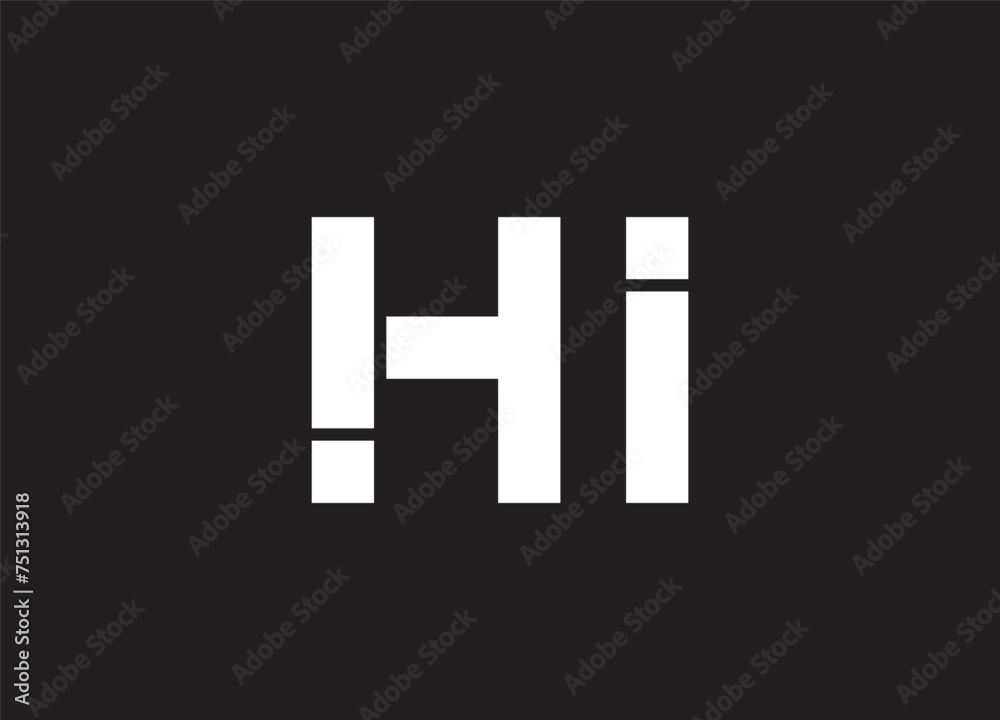 HI Logo Design Monogram Creative Modern Sign Symbol Icon HI Logo Design Monogram Creative Modern Sign Symbol Icon