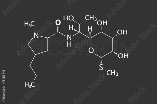  lincomycin molecular skeletal chemical formula